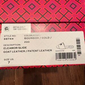 Eleanor Slide in Gold Patent Leather